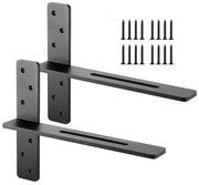 VEVOR 2 Pcs Shelf Brackets 16 inch / 406.4 mm Heavy Duty Floating Shelf Brackets