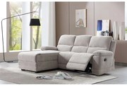 RELAX ΚΑΝΑΠΕΣ RECLINER ΓΩΝΙΑ ΑΡΙΣΤΕΡΗ BEIGE 212x156xH96cm