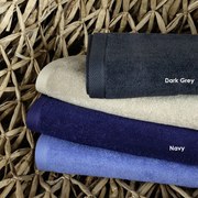Πετσέτα Πισίνας Ξενοδοχείου Dark Grey VAT Dyed 460gsm 100% Βαμβάκι Θαλάσσης 80x180cm 100% Βαμβάκι