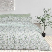 Σεντόνια Daily 3173 (Σετ 4τμχ) Green-White Das Home Υπέρδιπλo 240x260cm 100% Βαμβάκι
