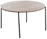 Artekko Ahri Τραπέζι Σαλονιού Στρογγυλό Ξύλο/Μέταλλο Μελί Απόχρωση (80x80x45)cm Artekko 720-2126
