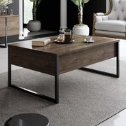 Τραπέζι Σαλονιού (90x60x40) A-G Luxe 618BLY1126 Walnut/Black