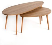 Βοηθητικά τραπεζάκια Elips Megapap από μελαμίνη pine oak 116x46x46εκ GP022-0039,3 GP022-0039,3 Καφέ
