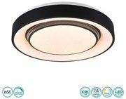 Φωτιστικό Πλαφόν Οροφής Ø38εκ. Led 18w 1500lm 3000-5000K Μαύρο Μαύρο Ματ-Λευκό Trio Lighting RL Mona R65041032