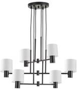 SE21-BL-100-SH1 ADEPT BLACK PENDANT WHITE SHADE+