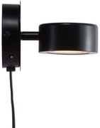 Φωτιστικό Τοίχου Clyde 2010821003 13,6x10cm Dimmable Led 350Lm 5W 2700K Black Nordlux Metal, Plastic