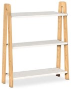 Βιβλιοθήκη Como Megapap από μελαμίνη λευκό - oak 63x22x80εκ. GP022-0043-GP022-0043-Καφέ GP022-0043