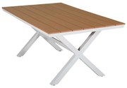 Τραπέζι FL6510 Fylliana Αλουμινίου Polywood Λευκό 180x100x75 εκ. 180x100x75 εκ.