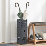 vidaXL Σχέδιο &amp; βάση αποθήκευσης Ανθρακί 15.5 x 15.5 x 49 εκ Ατσάλι