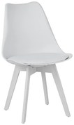 Καρέκλα Gaston I PP-PU σε λευκή απόχρωση 53.5x48.5x81,5εκ 48.5x53.5x81.5 εκ.