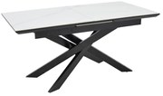 Τραπέζι Rogemi γκρι mdf-μαύρο μέταλλο 160-200x90x75εκ 160x90x75 εκ.