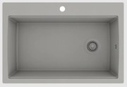 Helika Largus TQL 100 Ένθετος Γρανιτένιος Νεροχύτης Μ84xΠ56cm Τσιμέντο