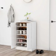 Παπουτσοθήκη Λευκή 60 x 35 x 92 εκ. από Επεξ. Ξύλο 808927