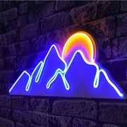 Διακοσμητικό Φωτιστικό Τοίχου Mountain 395NGR2201 62x2x21cm Led 22,6W Blue-Yellow Wallity