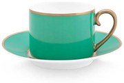 ΦΛΥΤΖΑΝΙ CAPPUCCINO ΜΕ ΠΙΑΤΑΚΙ 220ml PIP STUDIO - CHIQUE 51004155 (GREEN)