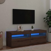 vidaXL σετ ντουλαπιών τηλεόρασης 2 τεμαχίων με φώτα LED Artisan Oak