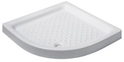 Karag Porcelain Ντουζιέρα ημικυκλική πορσελάνης 90x90x10cm Λευκή