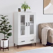 vidaXL Ντουλάπα Γυαλ. Λευκό 69,5 x 31 x 115 εκ. από Επεξεργασμένο Ξύλο