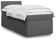 ΚΡΕΒΑΤΙ BOXSPRING ΜΕ ΣΤΡΩΜΑ ΣΚΟΥΡΟ ΓΚΡΙ 80X200 ΕΚ. ΥΦΑΣΜΑΤΙΝΟ 3288801