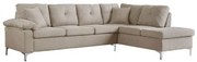 ΚΑΝΑΠΕΣ ΓΩΝΙΑ ΔΕΞΙΑ ZAILA HM3086R ΥΦΑΣΜΑ ΜΠΕΖ 282x197x90 εκ.
