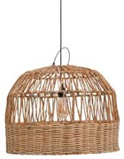 Κρεμαστό Φωτιστικό Οροφής Erdon Inart μπανάνα ξύλο-rattan pe Φ60x45εκ 337-000020-337-000020-Καφέ 337-000020