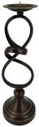 Κηροπήγιο Ακανόνιστο 15-00-23971 Φ12,5x40cm Brown Marhome Metal