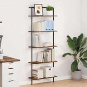 vidaXL Ράφι Βιβλίων Καπνιστή δρυς 60 x 24 x 168 εκ. Επεξεργασμένο ξύλο