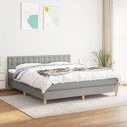 ΚΡΕΒΑΤΙ BOXSPRING ΜΕ ΣΤΡΩΜΑ ΑΝΟΙΧΤΟ ΓΚΡΙ 180X200 ΕΚ. ΥΦΑΣΜΑΤΙΝΟ 3140953