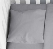 Μαξιλαροθήκη Μονόχρωμη Βαμβακερή Bebe 35x45εκ. Solid 495 Dark Grey DimCol