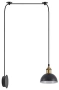 Φωτιστικό Τοίχου Adept 77-8898 50x15x300cm 1xE27 60W Black-Gold Homelighting