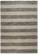 Μάλλινο Χειροποίητο Κιλίμι Biento Anthracite Stripes 070X150, 130X190, 160X230, 200X250, 200X300, 250X300 Ανθρακί