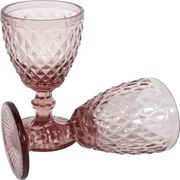Γυάλινα Ποτήρια Κρασιού Σετ 6 Τμχ Pink 373-91-101 Glass
