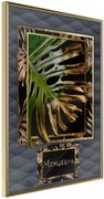 Αφίσα - Monstera in the Frame - 40x60 - Χρυσό - Χωρίς πασπαρτού