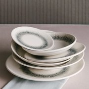 Σερβίτσιο Πιάτων Πορσελάνης Black Ice – Σετ 18τμχ - Kutahya Porselen