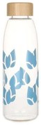 Μπουκάλι PKV-003 550ml Clear-Light Blue Pebbly Glass,Bamboo