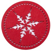 Χριστουγεννιάτικα Σουβέρ (Σετ 4τμχ) Nef-Nef Homeware Snow Flake Red
