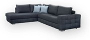 Argos Γωνιακός καναπές, μαύρο 300x250x100cm -αριστερή γωνία -AMO2051