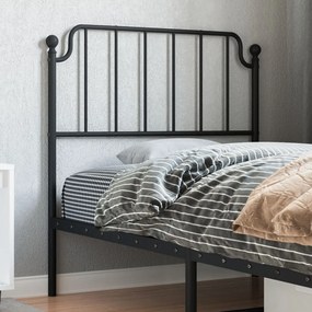vidaXL Κεφαλάρι Μαύρο 90 εκ. Μεταλλικό