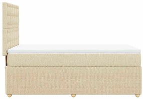 vidaXL Κρεβάτι Boxspring με Στρώμα Κρεμ 80 x 200 εκ. Υφασμάτινο
