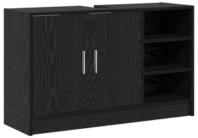 vidaXL Ντουλάπι Νιπτήρα Μαύρη Οξυά 90 x 29 x 55 εκ. Επεξεργασμένο ξύλο