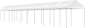 vidaXL Κιόσκι με Τέντα Λευκό 20,07 x 2,28 x 2,69 μ. από Πολυαιθυλένιο