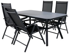 Σετ Τραπέζι και καρέκλες Dallas 2119, Spraystone, Μέταλλο, Ύφασμα | Epipla1.gr