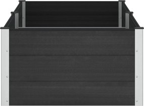 vidaXL Υπερυψωμένη Ζαρντινιέρα Μαύρο 200 x 100 x 54 cm