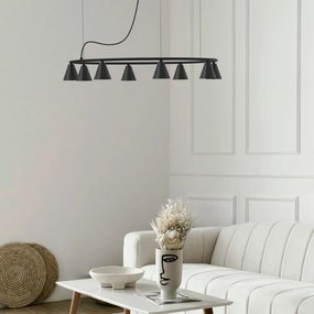 Κρεμαστό Πολύφωτο Rimini Circular Dangle ⌀78cm 8,5W 3000K 45° Μαύρο Ματ