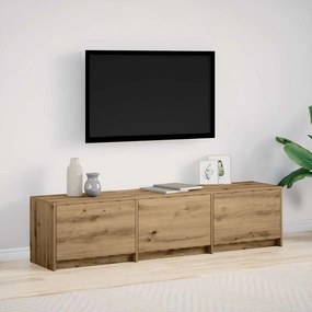vidaXL Τηλεοπτική βιβλιοθήκη με LED 165 x 34 x 40 εκ.