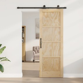 vidaXL Συρόμενη Πόρτα με Σετ Χαλισμού 'ORKDAL' Μασίφ Ξύλο Πεύκου