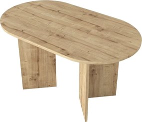 Τραπέζι Cortado Megapap χρώμα sapphire oak 138x80x75εκ.
