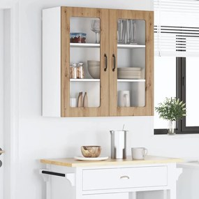 vidaXL Ραφιέρα τοίχου LUCCA Artisan Δρυς 80 x 31 x 80 εκ.