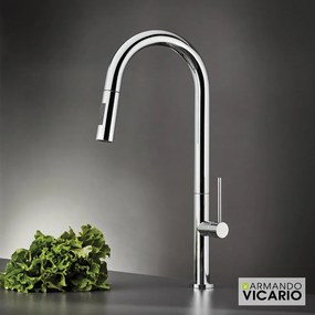 Armando Vicario Tozo 48780 Chrome - Μπαταρία Κουζίνας με Ντους