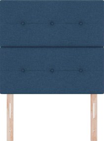 vidaXL Κεφαλάρι με κεφαλάρι Μπλε 90 cm Τεχνητό Δέρμα